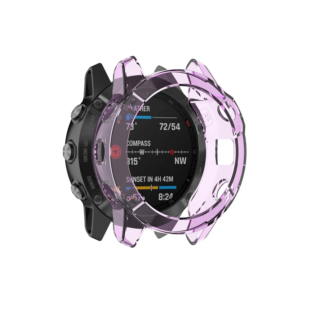 Schutzhüllen für Garmin Fenix 6 Fenix 6S 6X Weiche Kristallklare TPU-Schutzhülle Rahmen Smartwatch-Zubehör Schale – Detail 29
