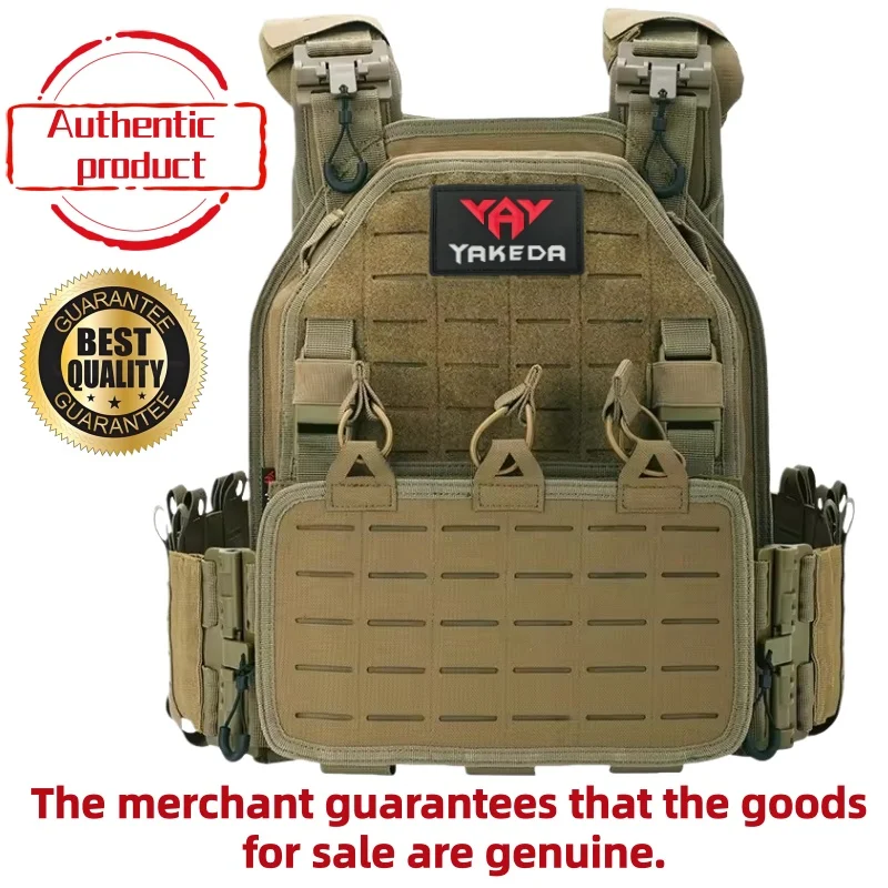 YAKEDA Tactical Vest 6094 Fast Detachable Light Laser Cut Outdoor Hunting Black Gear Carry Vest of High Quality 1000D Nylon