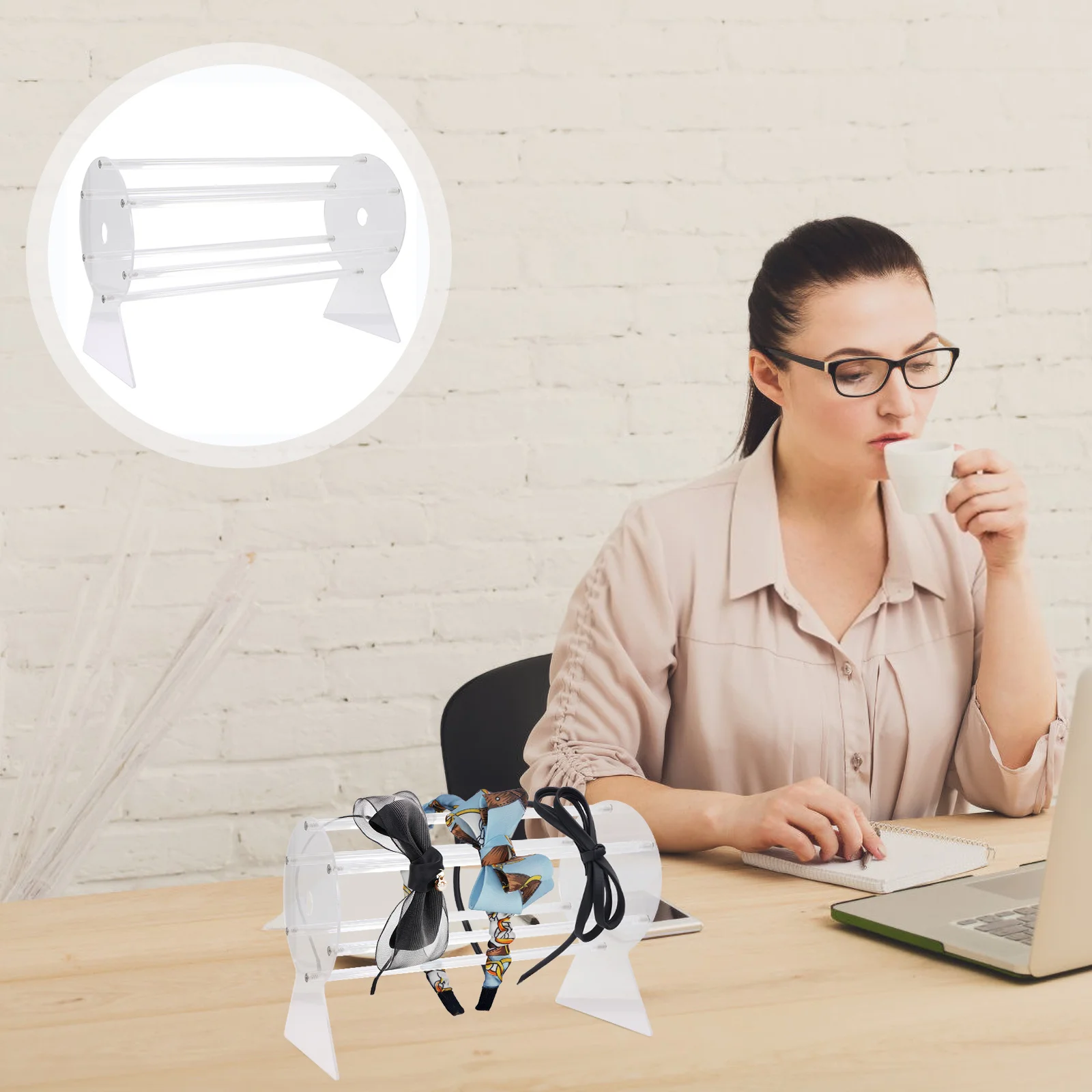 Acrylic Headband Organizer Storage Display Rack For Jewelry Holder Stand Smooth Surface Home Shop Dressing Table Use