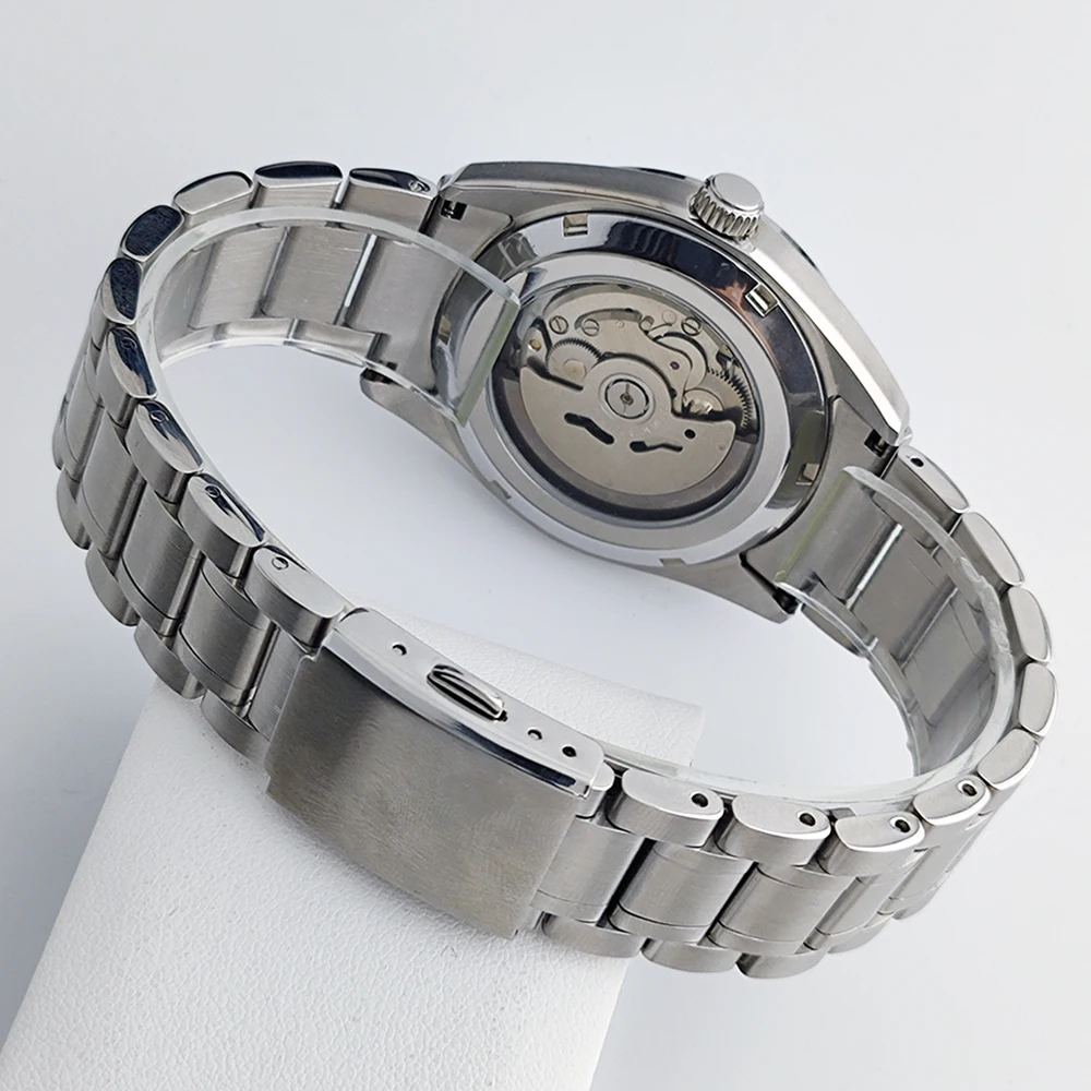 NH35 39.5mm mechanical watch for GS luxury classic business sapphire NH35 movement watch cherry blossom style dial without logo view 6