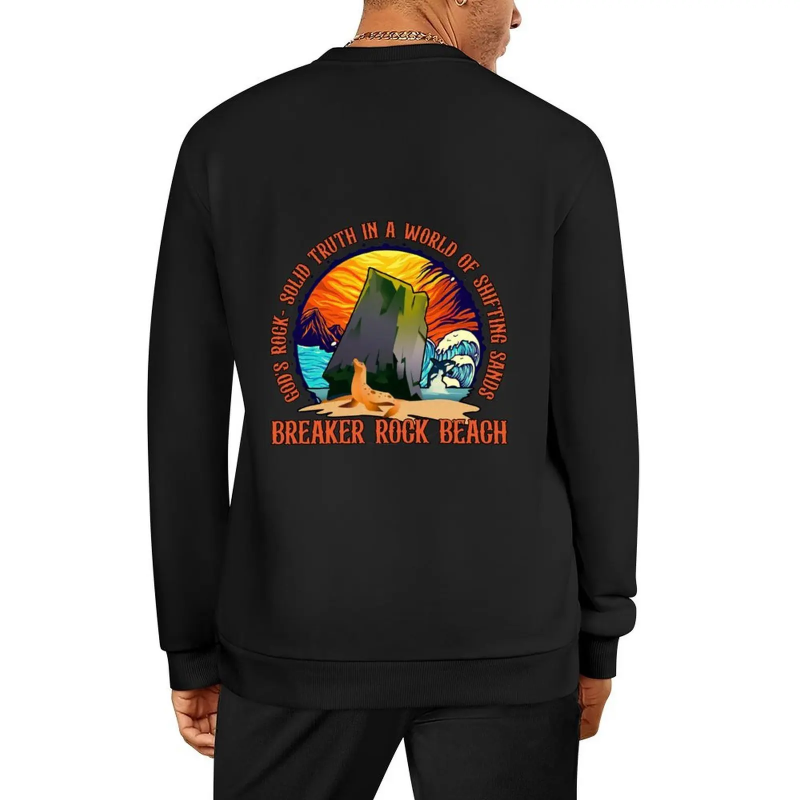 

God's Rock-Solid Retro Breaker Rock Beach VBS 2024 Christian T-Shirt ltsp Pullover mens clothes winter clothes pullover