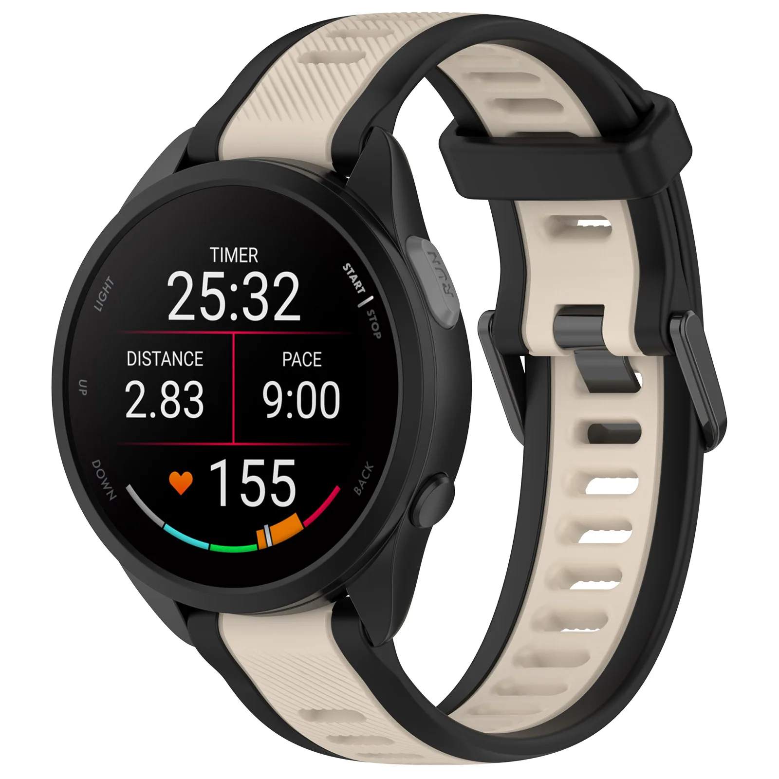 สายสมาร์ทวอท์ช18mm/20mm/22mm สำหรับ Garmin Forerunner 165 245 645 255 265S 265S venu 2 plus Vivoactive3สายคล้อง5 SQ2