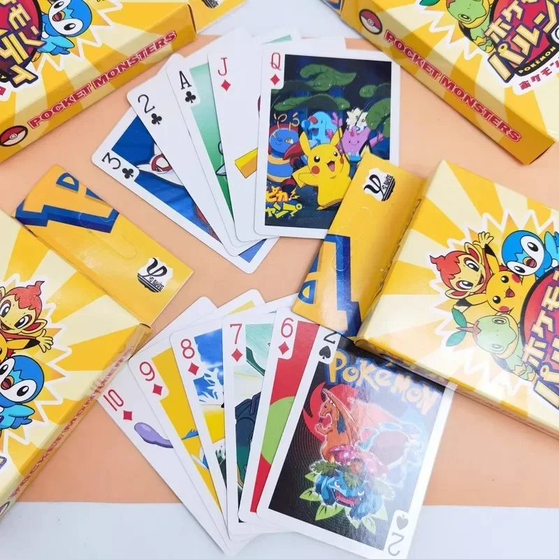 Pokemon animation periferiche 54 pezzi di poker classic character Pikachu carte da gioco puzzle casual non ripetuti