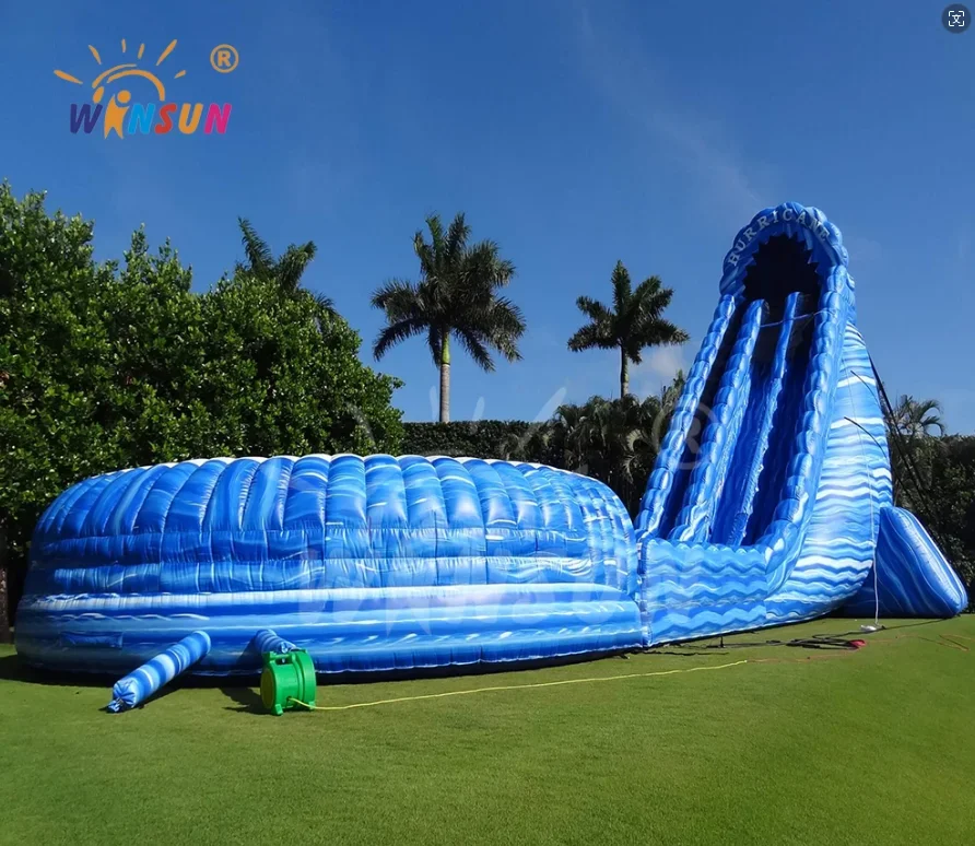 

Commercial Backyard 20ft Big Adult Water Slide Kids Slide Cheap Tropical Jungle Palm Tree Inflatable Water Slide With Pool