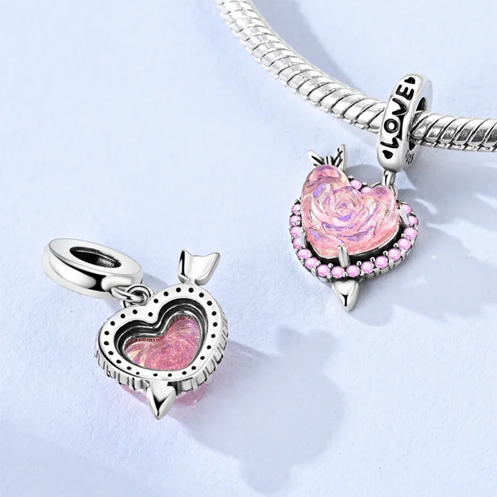 

Original 925 Silver Charms Sunset Coastline Coconut Tree Bead Love Snake Pendant Love Coffee Beads Fit Diy Bracelet Jewelry Gift