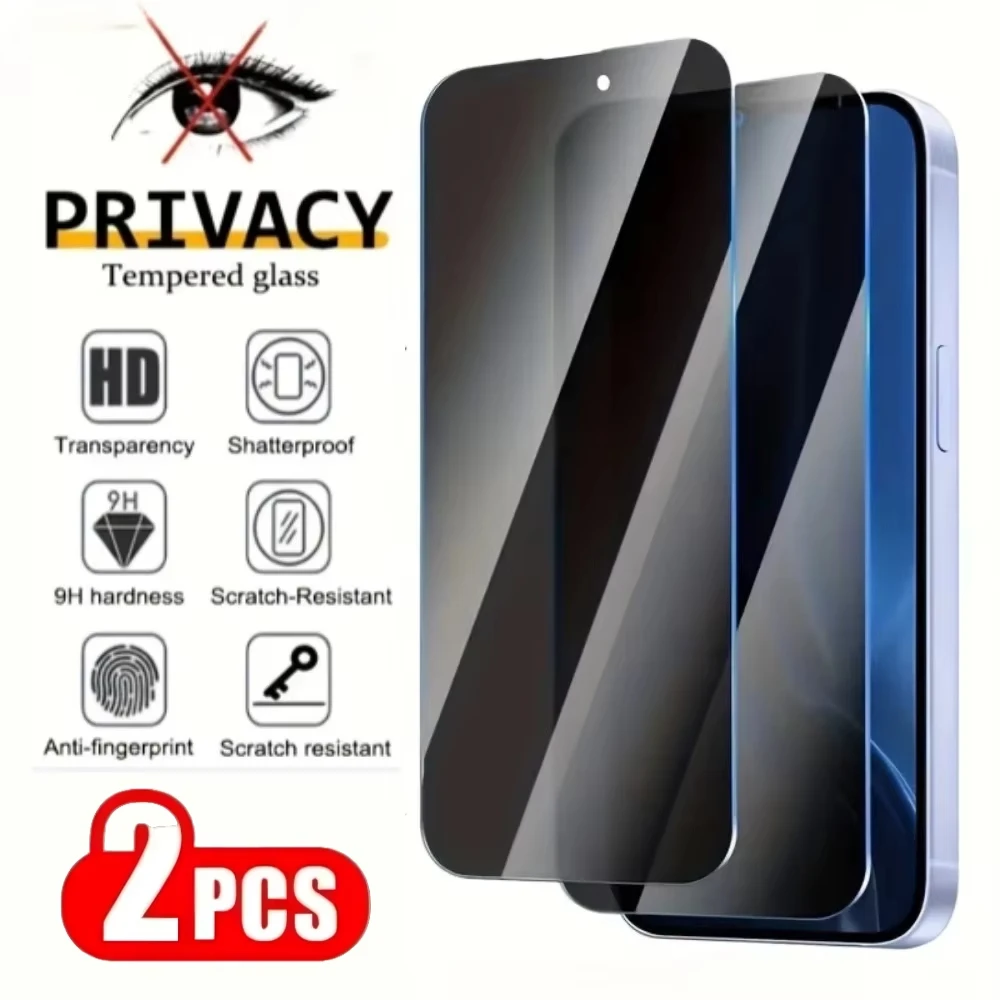 

1-2 шт. Защитные пленки для конфиденциальности из закаленного стекла для iPhone 17 Pro Max 16e 16 15 14 Plus 13 12 Mini 11 X XR XS 16e Air Glass Film