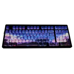 125 Keys Dawn Keycaps Cherry Profile Backlit KeyCap Side Print Keycap PBT Dye Sublimation For MX Switch Mechanical Keyboard
