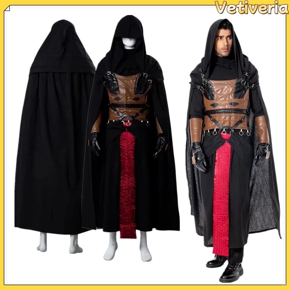 

Revan Cosplay Costume Fantasia Movie Space Battle Knight Disguise Adult Men Fantasy Outfits Halloween Carnival Party Male Cloth