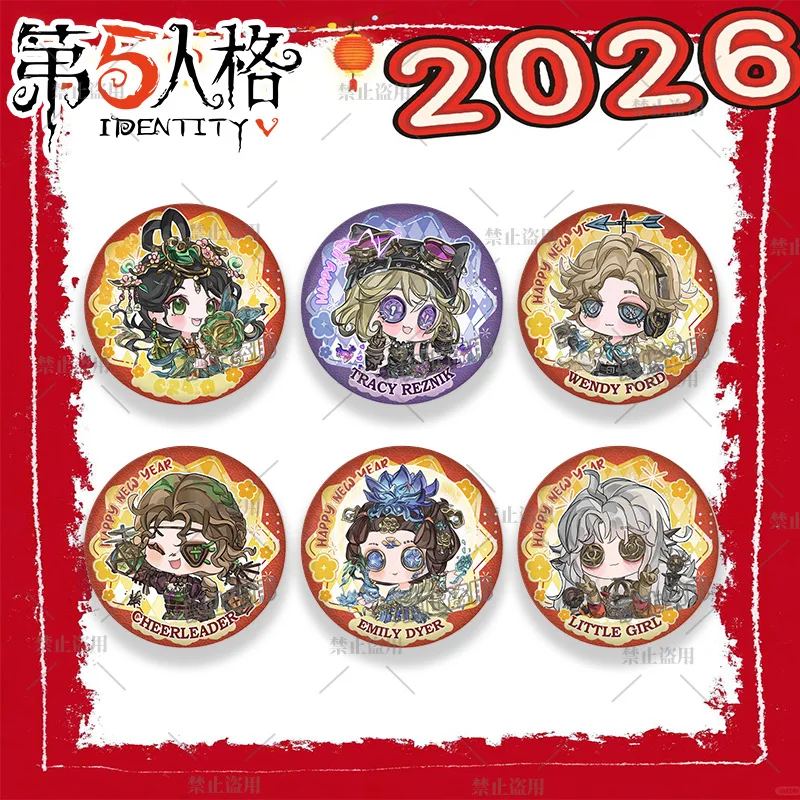 Game Identity V Year of The Horse Series Brooches Pins Little Girl Prisoner Mechanic Cosplay Badge Bag Clothing Accessories Prop
