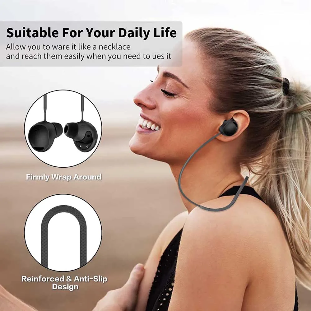 Anti-Lost Earbuds Strap Case for Samsung Galaxy Buds 2 Pro Headphone Ear Tips Holder Rope Cover Silicone Accessories