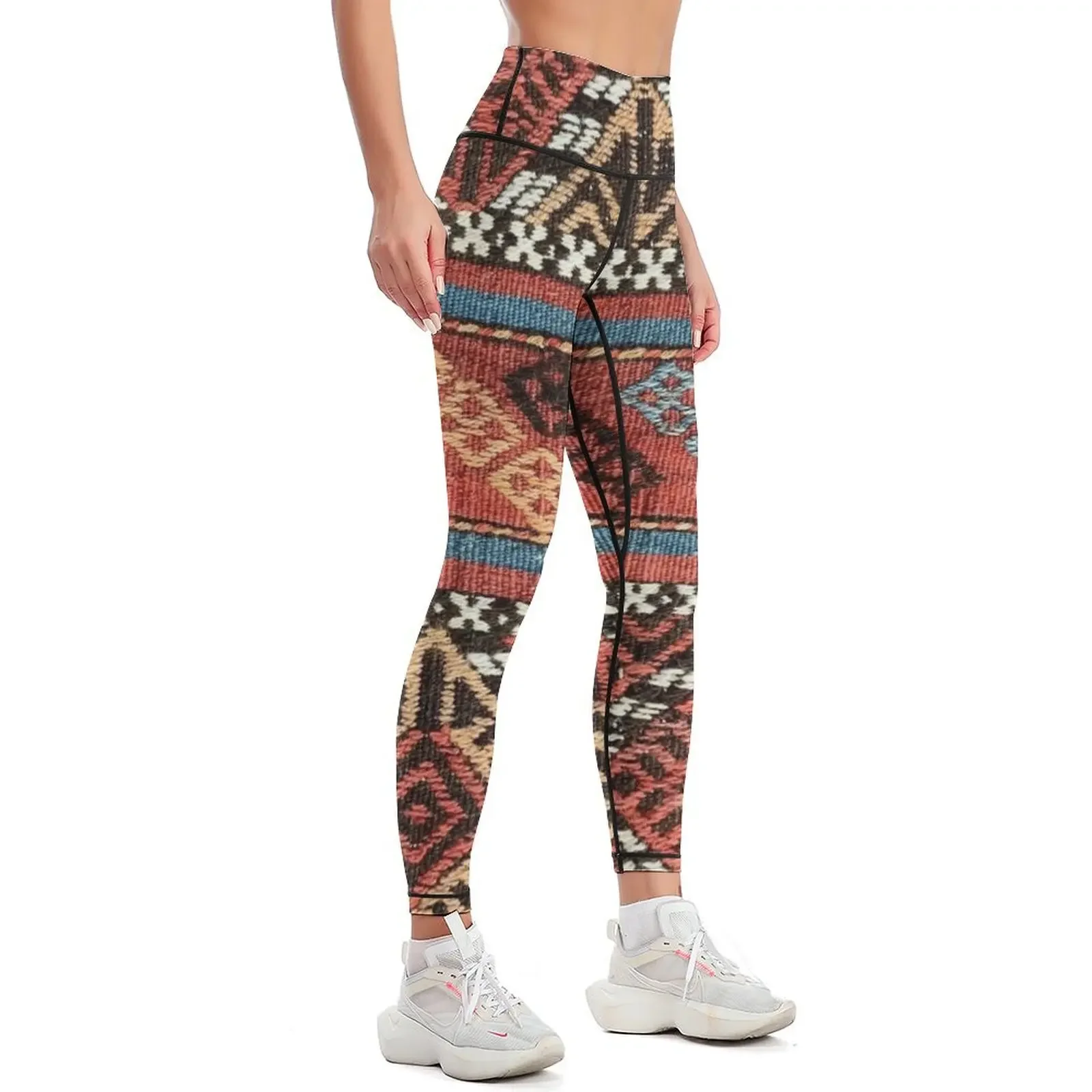 Decorative Kilim, Navaho Weave, Woven Textile Leggings push up fitness sporty woman gym Womens Leggings