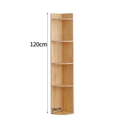 

Triangular side cabinet pine shelf living room bedroom multi-layer wall corner fan corner