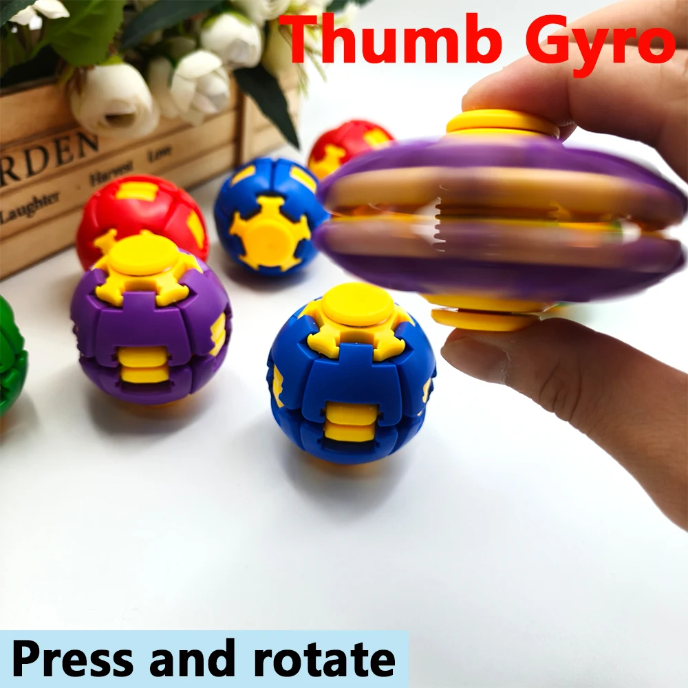 Decompression Ball Thumb Top, Handheld Press Rotation, Cool Trendy Product, Office Decompression Ornament, Holiday Birthday Gift