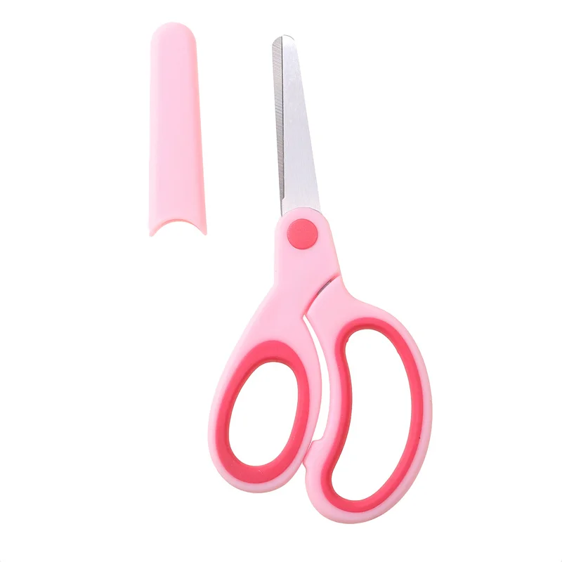 Left-handed Scissors Student Stainless Steel Colorful Cute Scissors Children's Small Scissors Simple Safety Office Scissors