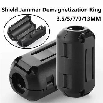 20pcs Black Magnetic Snap Filter Ring Core Ferrite Bead Clamp Choke Coil EMI RFI Clip Snap For Cable 3.5/5/7/9/13mm