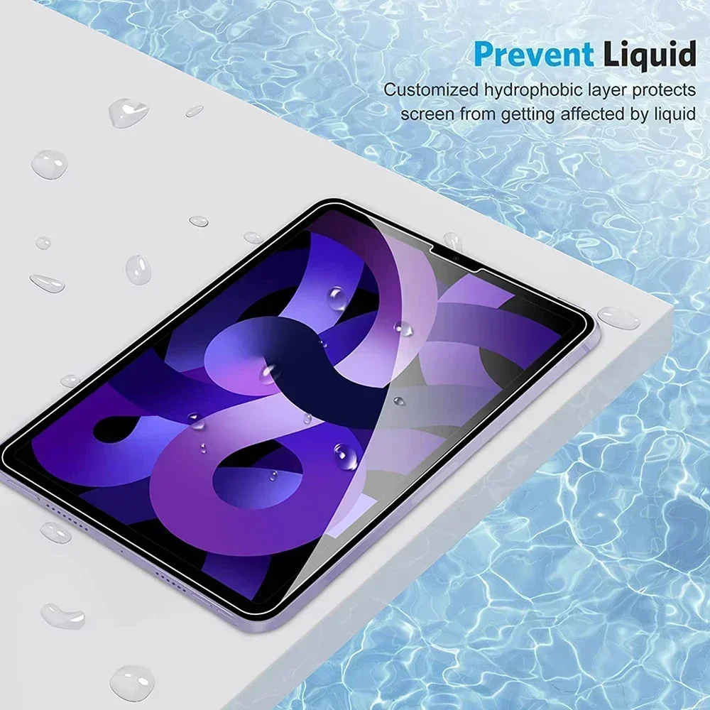 Protector de pantalla de vidrio templado, accesorio para iPad 9, 8, 7, 6, 5, 10, Air 5, 4, 3, 2, Mini iPad 10,2, 9,7, 10,9, 11, 5th, 6th, 7th, 8th, 9th, 10th Gen, 3 unidades