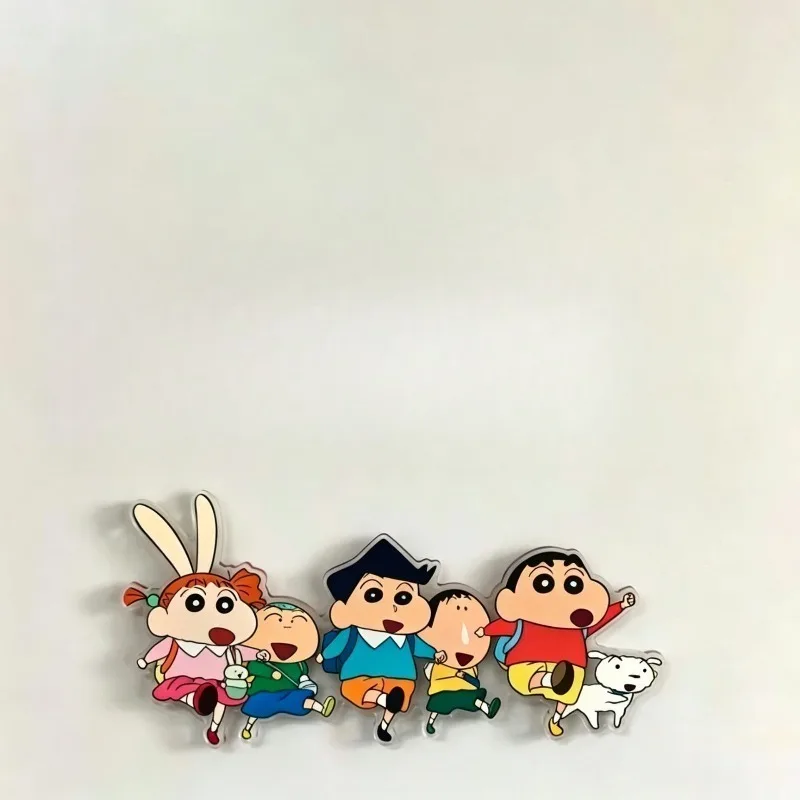 Neue Crayon Shin-chan Acryl-Drehmagnete für den Kühlschrank, kreative, dreidimensionale Cartoon-Dekorationsmagnete – Detail 5