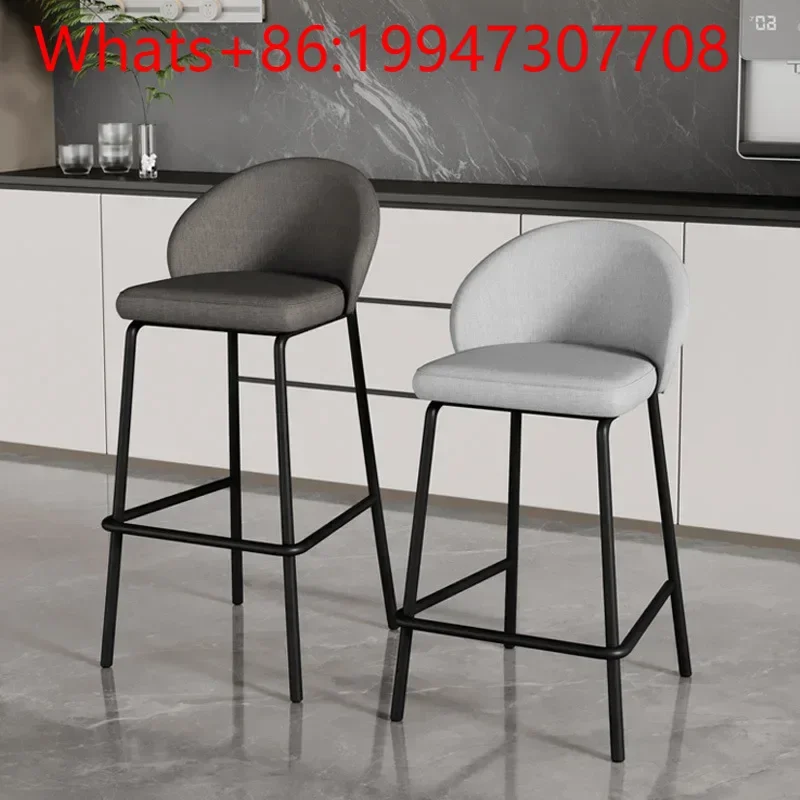 

Bar Chair Designer Modern Simple High Stool Nordic Coffee Shop Bar Stool Household Island High Chair Bar Stool.