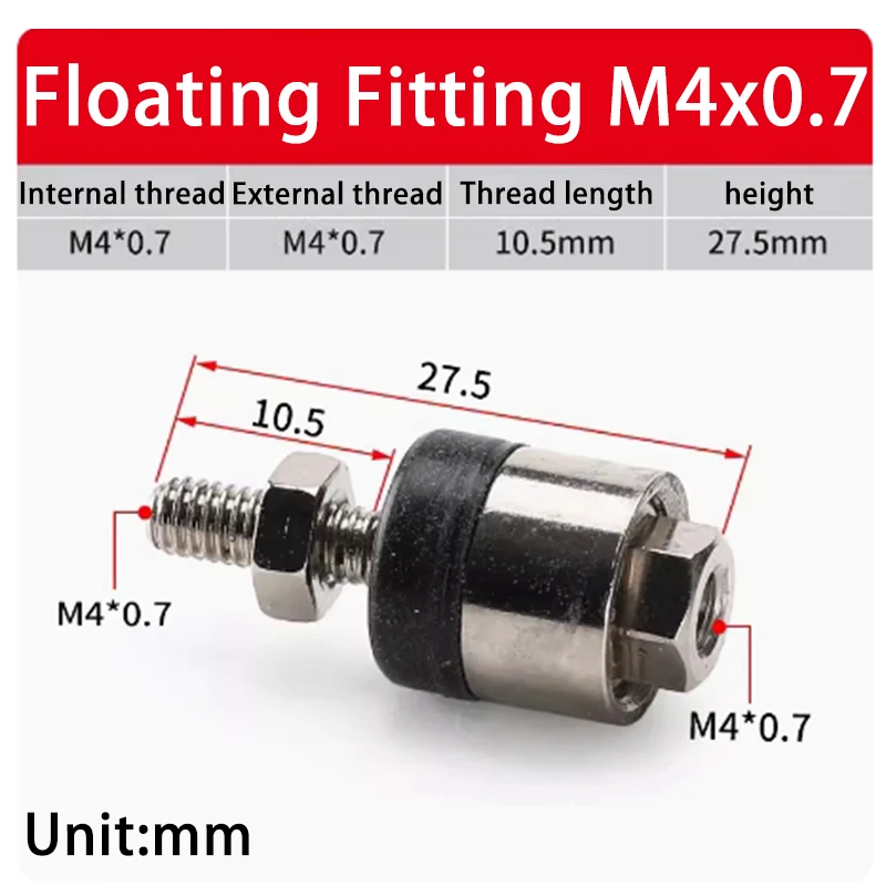 Airtac Type Universal Floating Fitting FD Series FD-M3X0.5 FD-M5X0.8 FD-M8X1.25 FD-M12X1.25 FD-M20X1.5 FD-M27X2.0 FD-M30X2