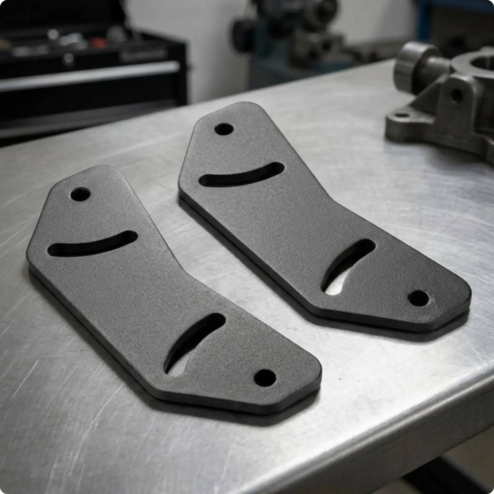 Iron Racing Simulator Stand Mounting Bracket for Triple Screen Aluminum Rig Adjustable Support Plate Set of Two