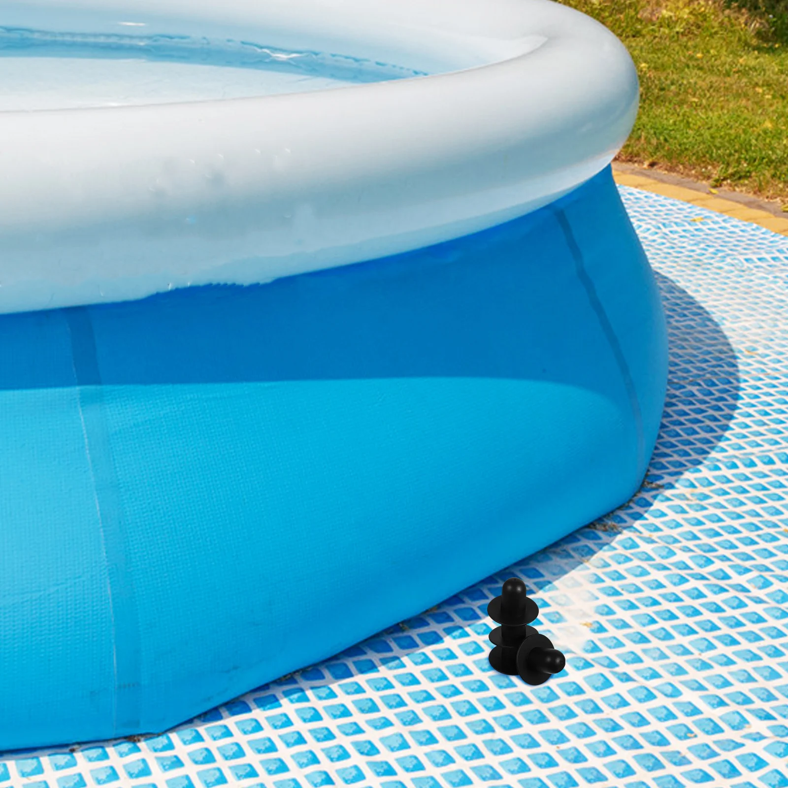 

4Pcs Pool Drain Plug Easy Install PVC Stable Strainer Hole Stopper for Pool Filter Pump Replacement and Maintenance