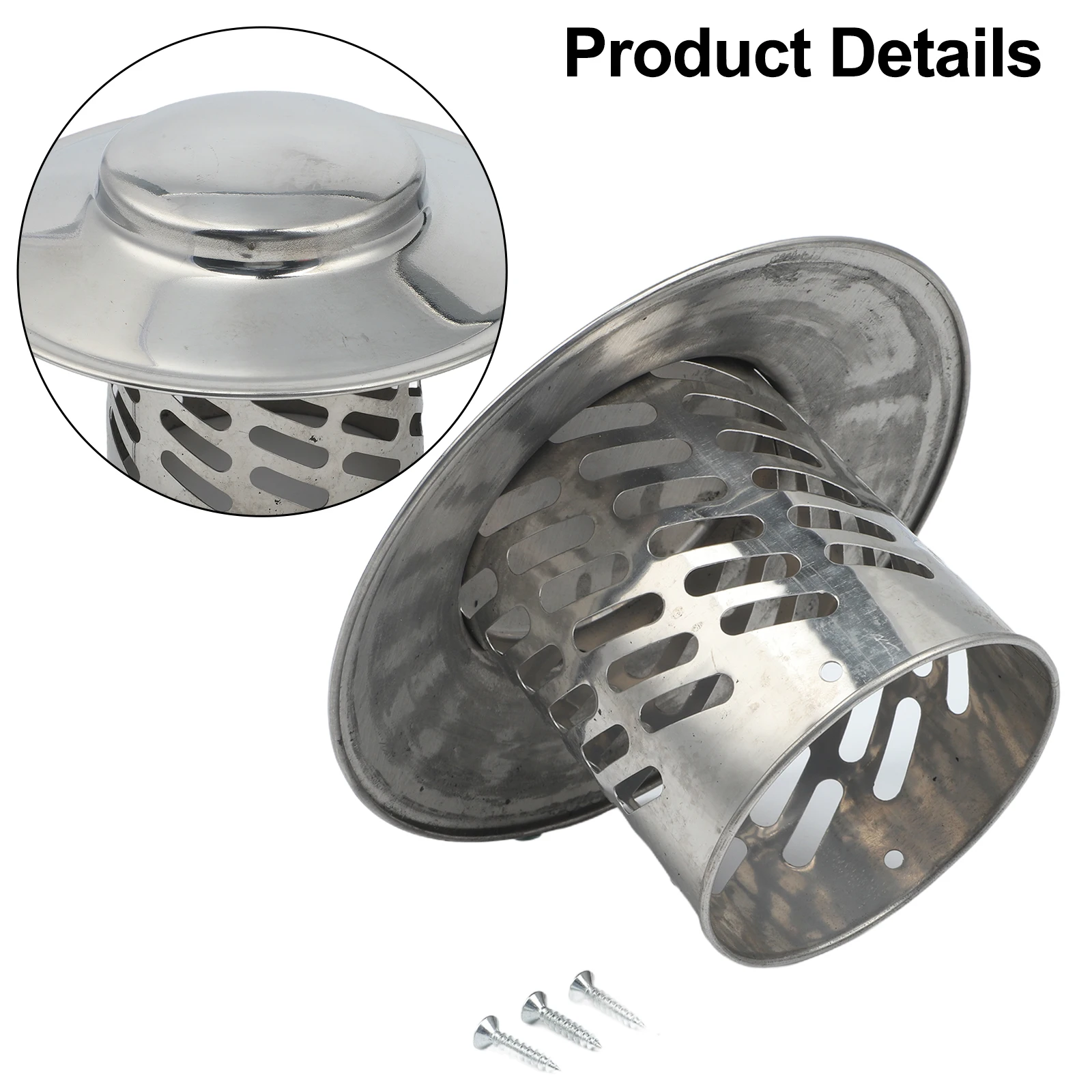 Chimney Flue Cap Roof Pipe Exhaust Hood Year-round Protection Easy Installation High-quality Stainless Steel Chimney Protection