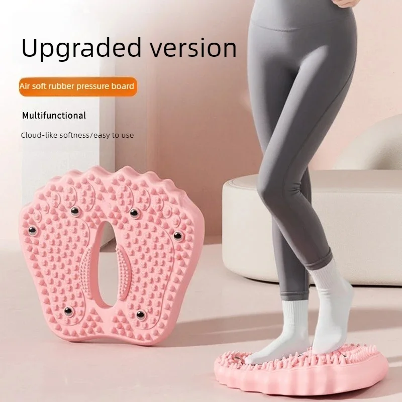 Inflatable Foot Massage Mat Acupressure Pad with Magnet Therapy In-Place Stepping Jogging Balance Cushion Silent Home Fitness