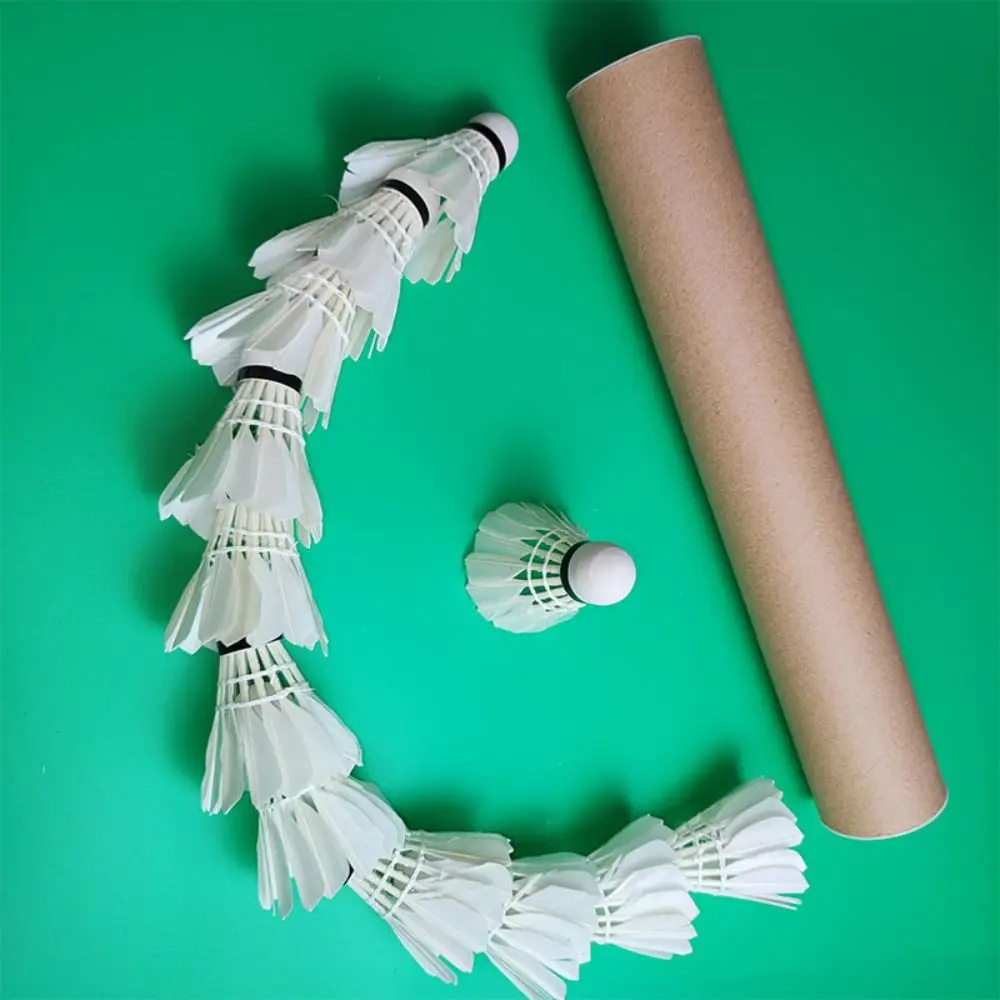 Professional Badminton Shuttlecock Stable Durable Badminton Trainer Accessories White Goose Feather Badminton Balls Household