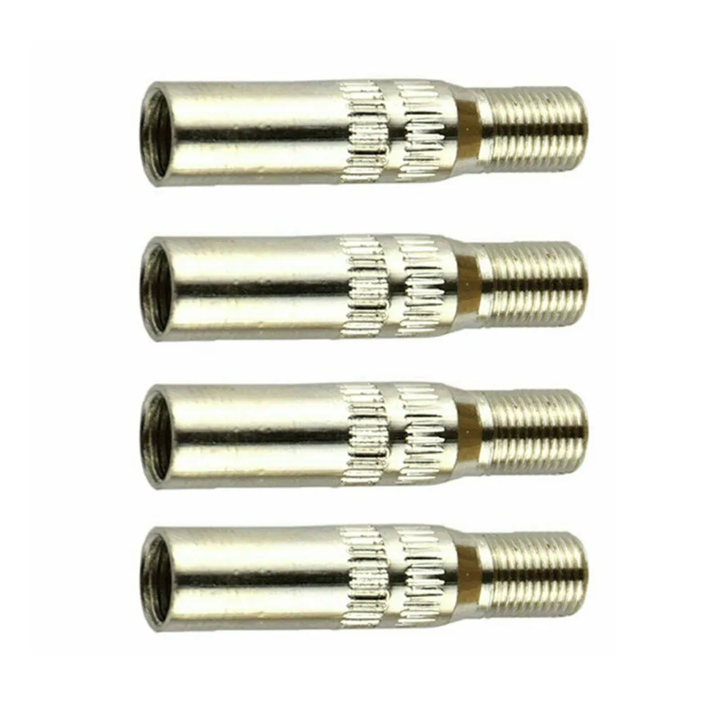 Car Left/Right/Front/Rear Tire Inflation Rod 39mm 4Pcs Chrome Plated Brass For Car Truck Van Metal Screw-On Type