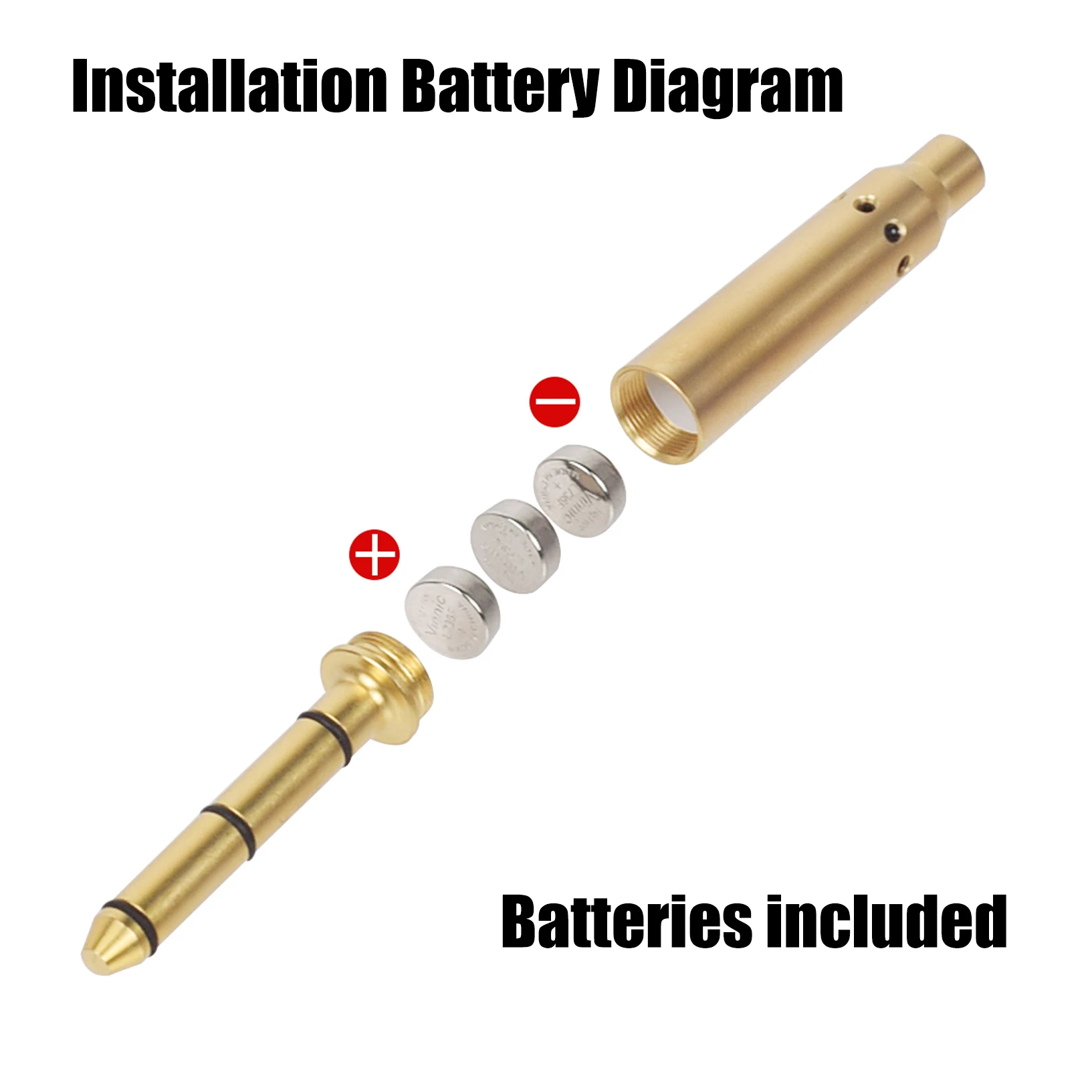 

Tactical .22LR Laser Boresighter Cal.22LR Laser Bore Sight End Barrel Pistol Rifle Cartridge Collimator Training Dry Fire Laser