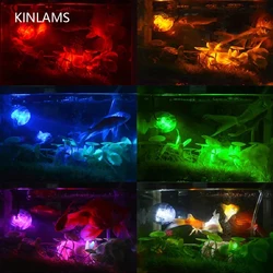 Impermeável LED Fish Tank Spotlight, Mini Iluminação Eletrônica, Economia de Energia, Aquário Mergulho Subaquático, USB, colorido, 5V