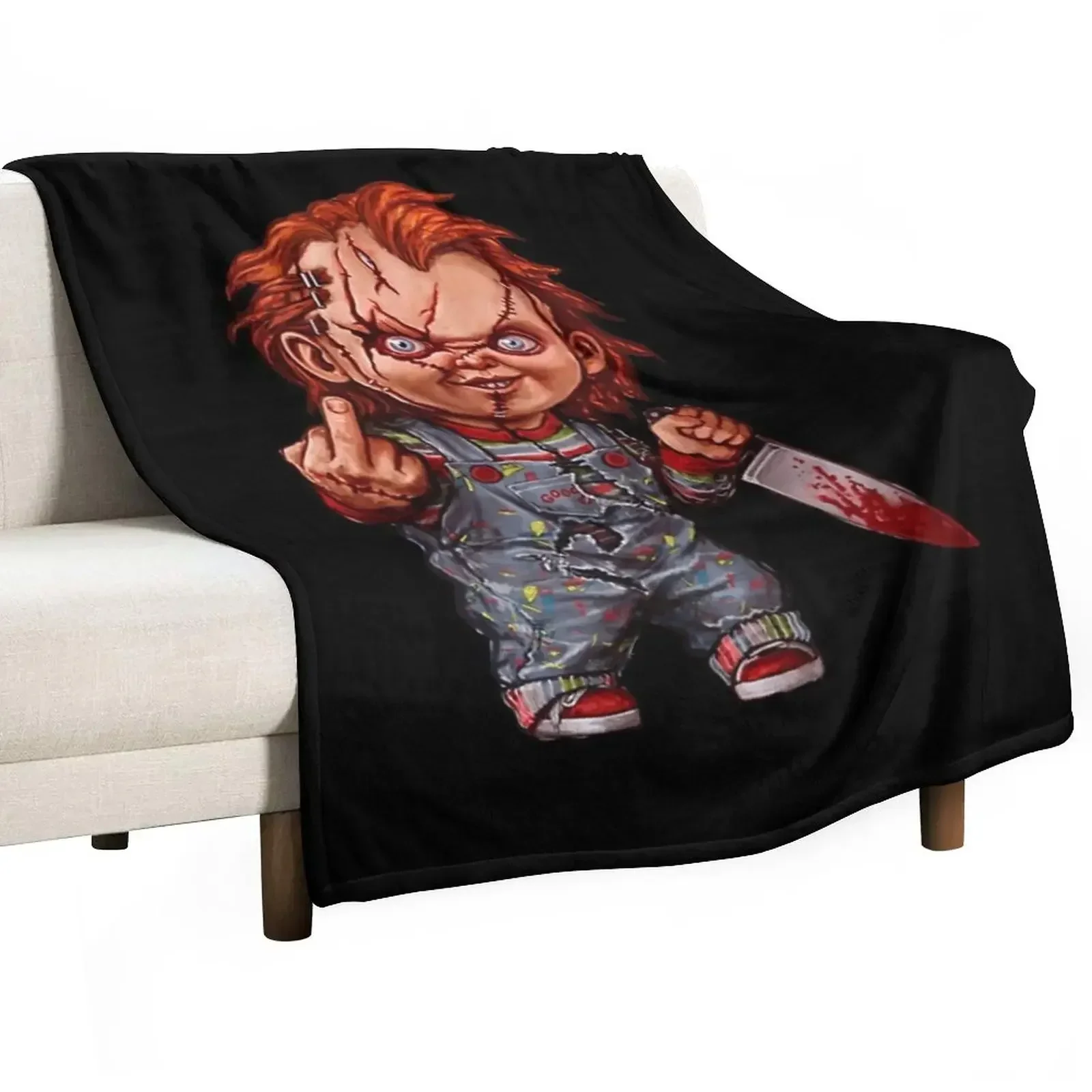 

The Killer Doll Throw Blanket Bed covers halloween Blankets