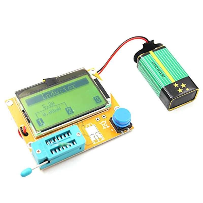1Set 328 Penguji Transistor Grafis ESR MOSFET Resistensi Rasa Pemeriksa Layar LCD Multifungsi