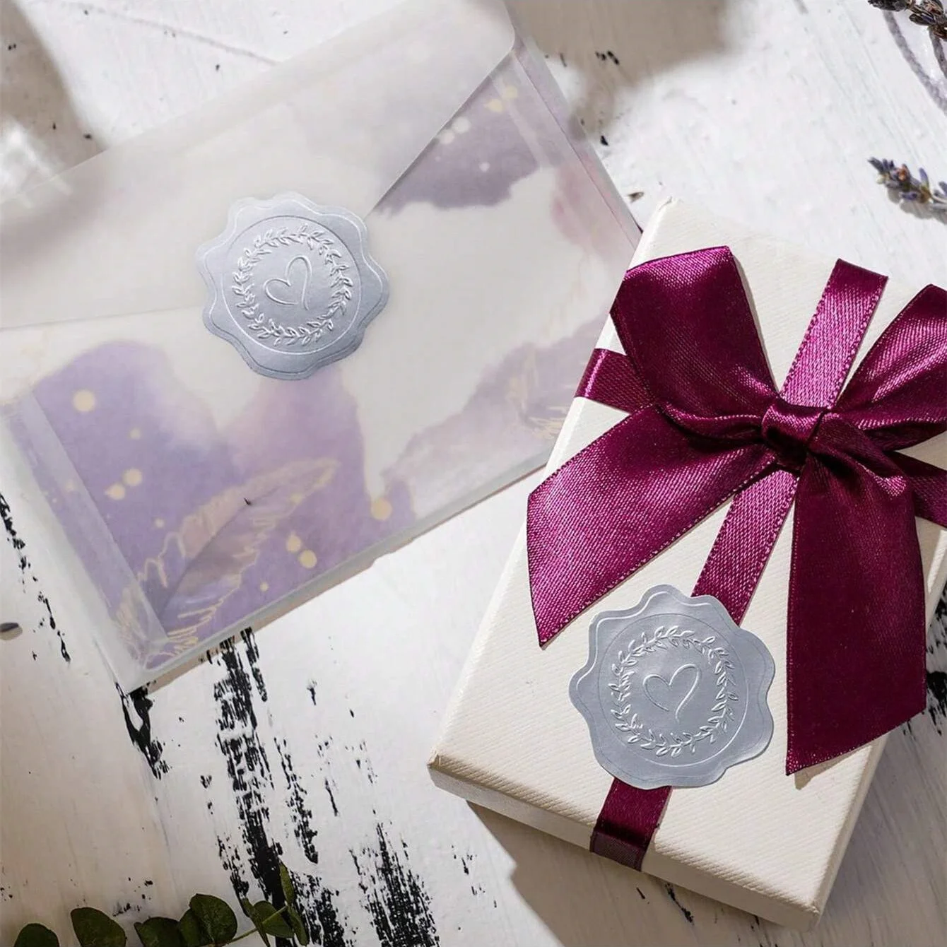 100 Stück goldgeprägte Wachssiegel-Umschlagstäbchen, Ersatz für Wachssiegel, für Grußkarten, Geschenkdekoration – Detail 15
