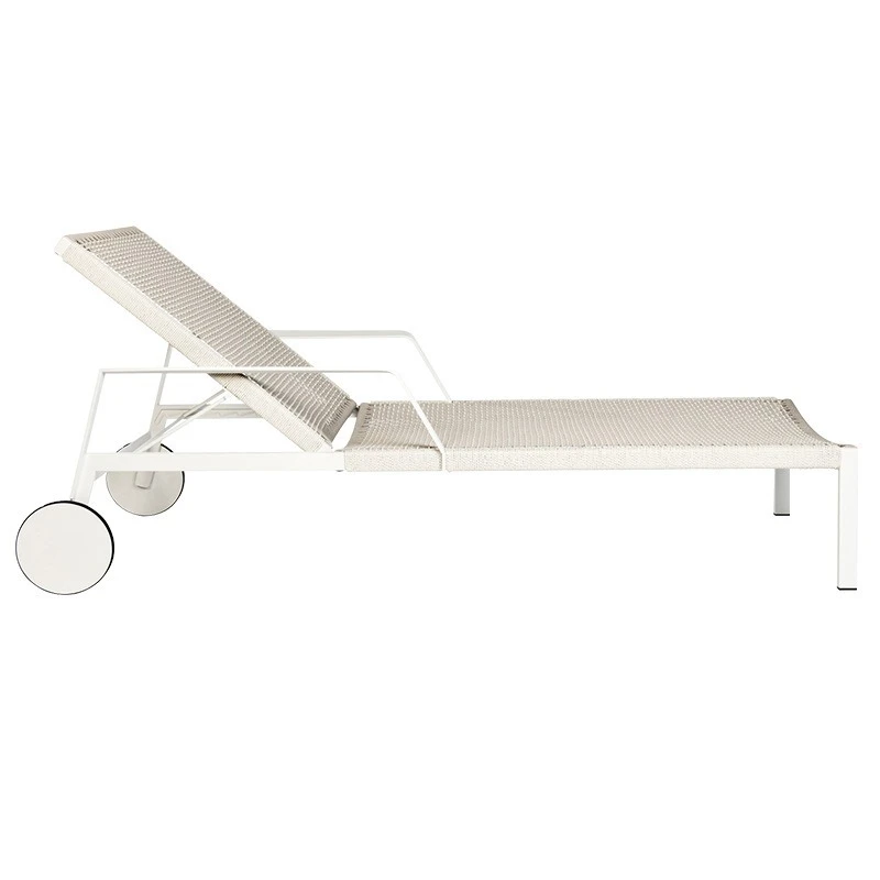 

Modern outdoor bed Rattan Internet celebrity villa courtyard Pool deck Outdoor homestay courtyard Outdoor anticorrosive deck