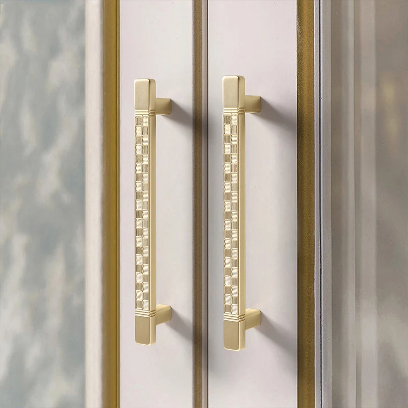 Chinese Style Zinc Alloy Black Gold Door Handles Kitchen Cabinet Handles Solid Drawer Knobs Fashion Furniture Hardware