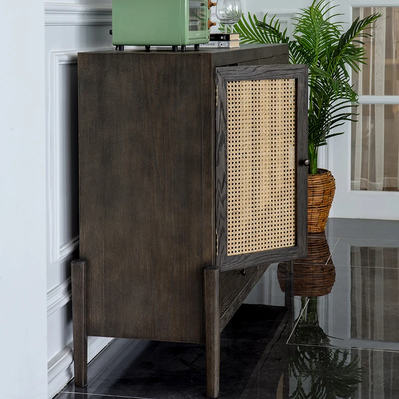 Vine lockers, small-sized solid wood sideboards, designer integrated tea cabinets