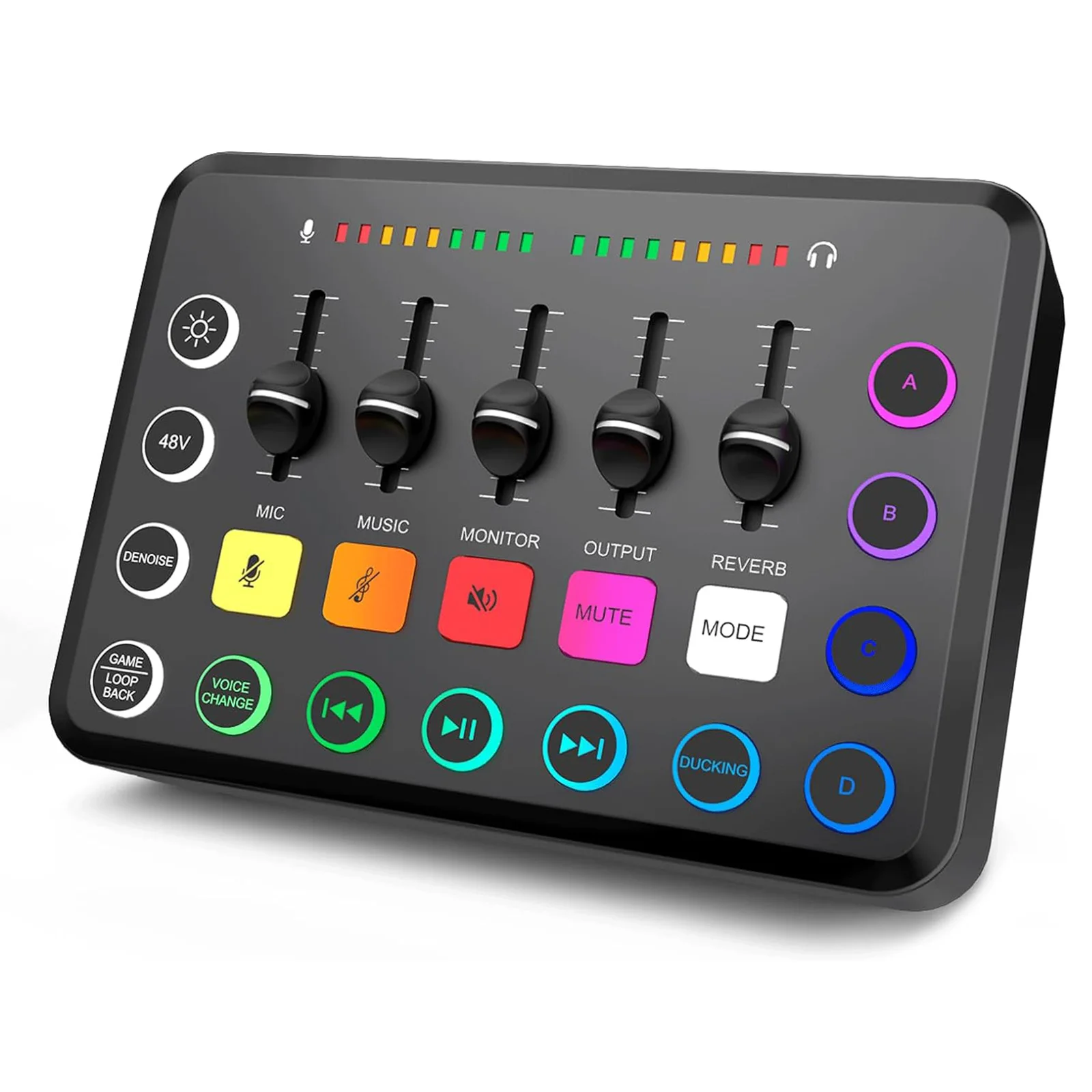 Mixer 5 Saluran F11 Audio Kartu Suara Langsung untuk Performa Perekaman Game Aksesori Podcast Kit Streaming Langsung Podcast Suara