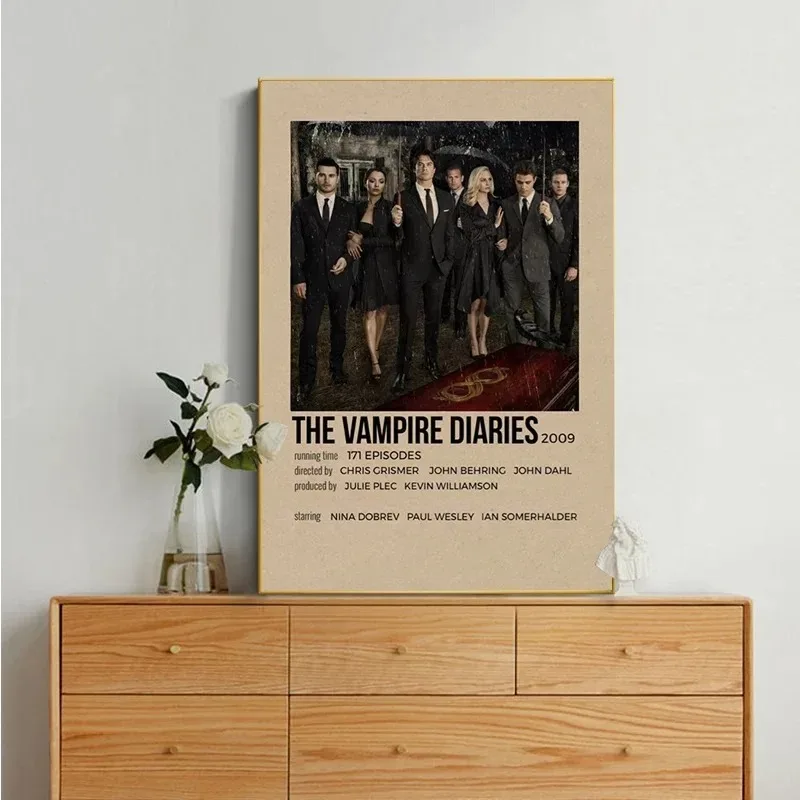 The Vampire Diaries Movie Posters Canvas Painting Vintage Poster Wall Art Painting Modern Home Wall Decor Gifts