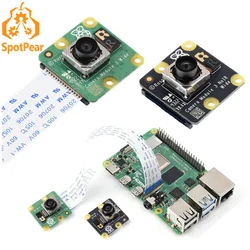 Módulo de cámara Raspberry Pi 3 oficial, enfoque automático, 12MP, alta resolución, IMX708, 75 °/120 °, FOV, IR/NoIR