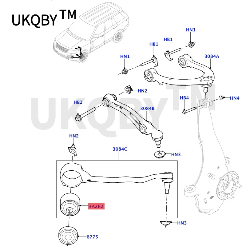 Car Bushing-front suspension arm 2010-lan dro verr ang ero ver suspension rubber sleeve lower arm lower straight arm control arm