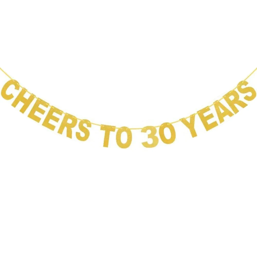 1 set 30 40 50 60 Jaar Gelukkige Verjaardag Papier Banner Verjaardagsfeestje Decoraties Volwassen Garland Verjaardag Anniversaire Zwarte Vlaggen