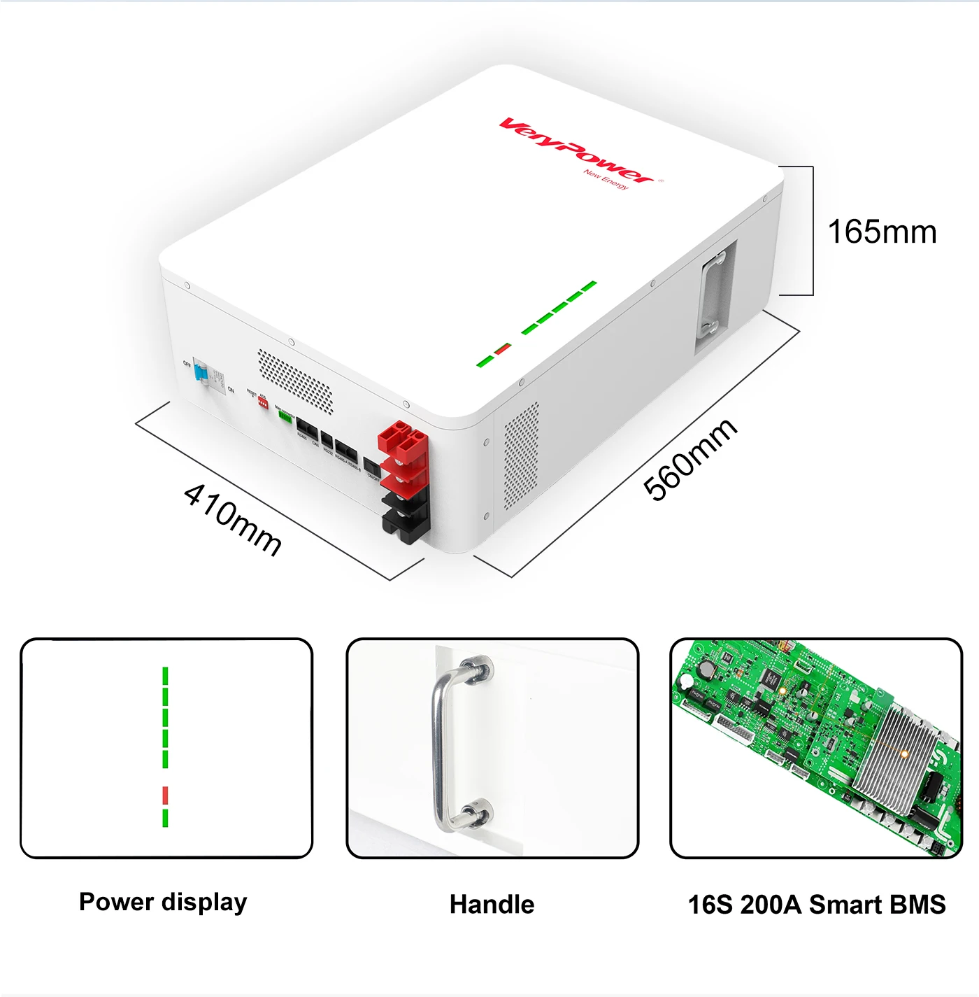 Home Energy Storage Lithium Battery Low Voltage Battery 51.2v 48v 100ah 200ah 5kwh 10kwh Wall Mounted Lifepo4 Battery Pack