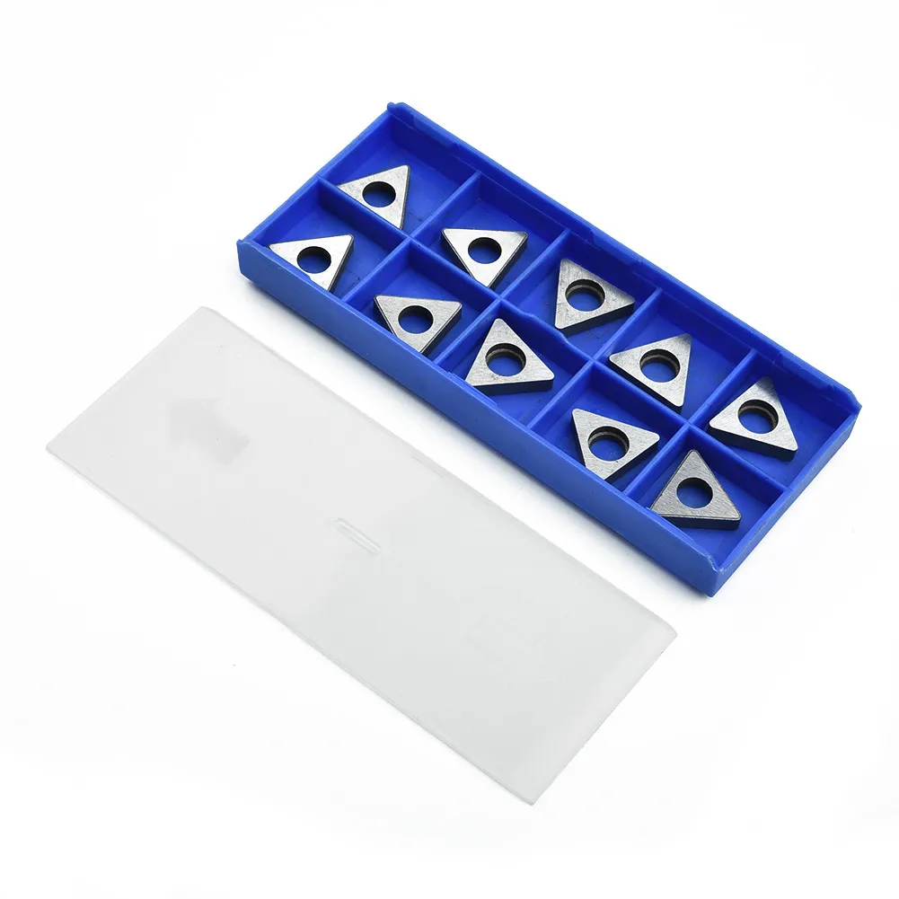 Set Shims Carbide 60Deg Triangle For TNMG1604 Insert Turning Tool Holder 10Pcs Kit MT1603 Part Replaces Latest