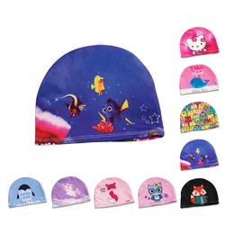 Kids Baby Children Swim Cap Swimming Pool Summer Water Sports Fabric Cartoon Cute Animal Bath Shower Caps Hat Protect Hair Ears