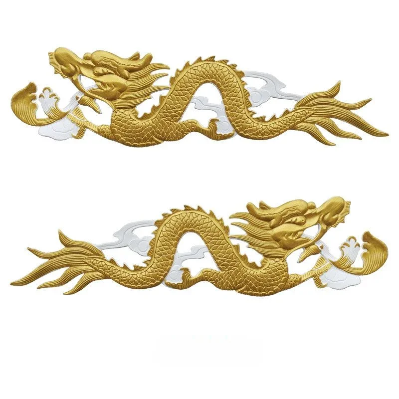 

Цветочное украшение в китайском стиле, двойной рельеф дракона, украшение для дома, мебельные аксессуары, наклейки на стену для гардероба, цельный предмет