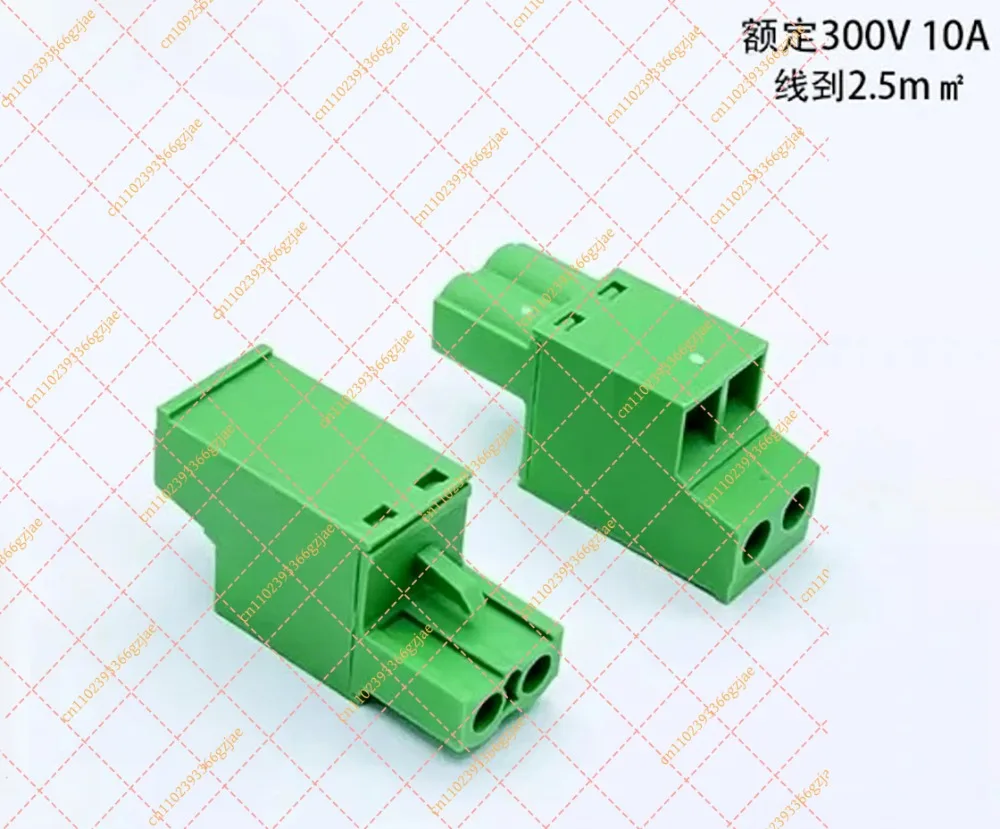10Pcs 2-Pin Plug Connector, Electrical Wiring Terminal Replacement Part for Industrial Devices
