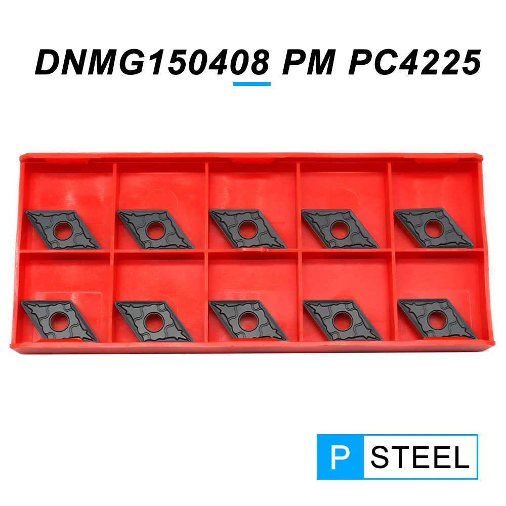 DNMG150408 PM PC4225 Carbide Inserts External Turning Tool DNMG 150408 Tungsten Carbide Blades CNC Lathe For Steel