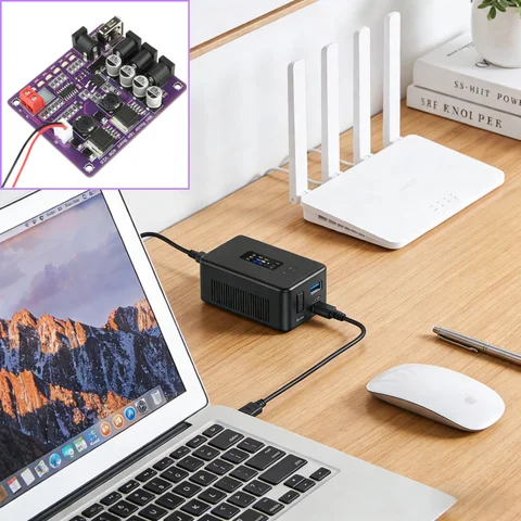 4-Channel DC UPS Module 40W 12V/9V/5V Uninterruptible Power Supply 4-LED Indicator Lightning Protection for Network Devices