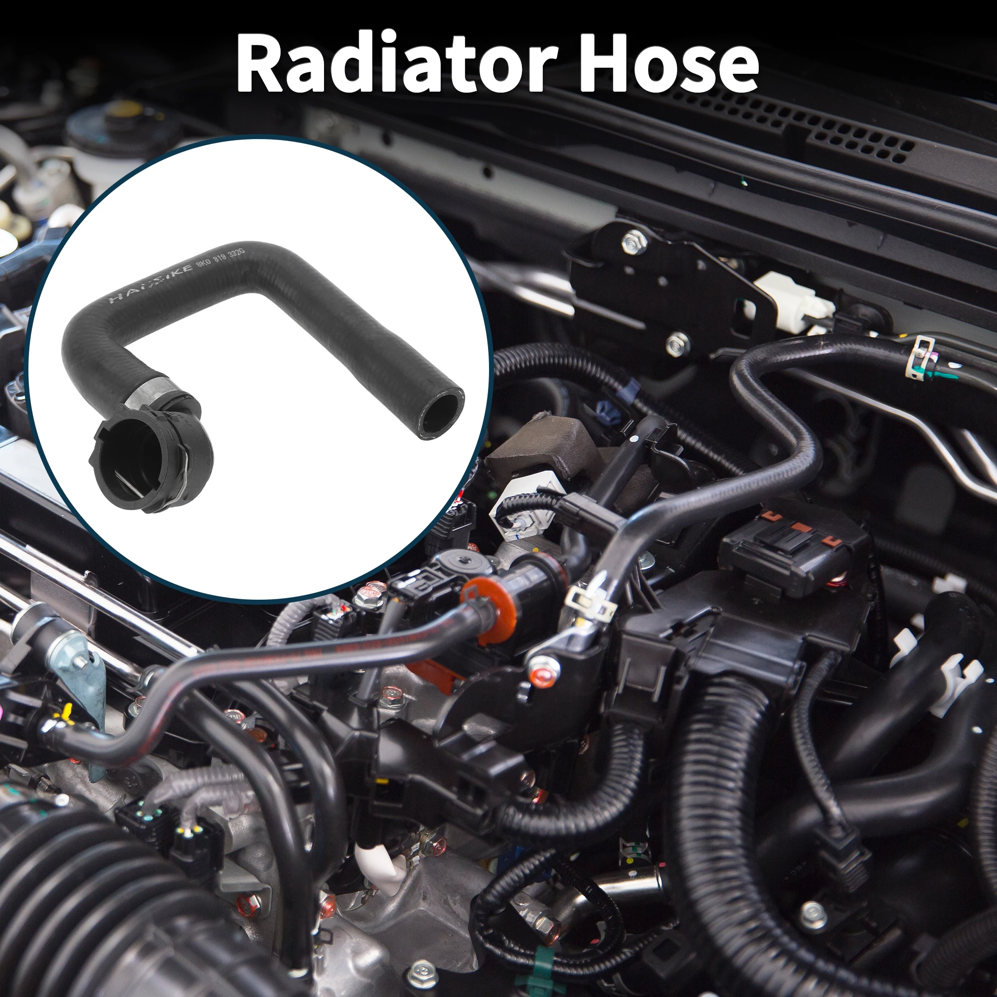 

UXCELL Radiator Hose Heating Water Pipe for Audi A4 2014 No.8K0819332G Rubber 1 Pc